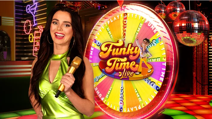jl99 Live Game Show with host and wheel